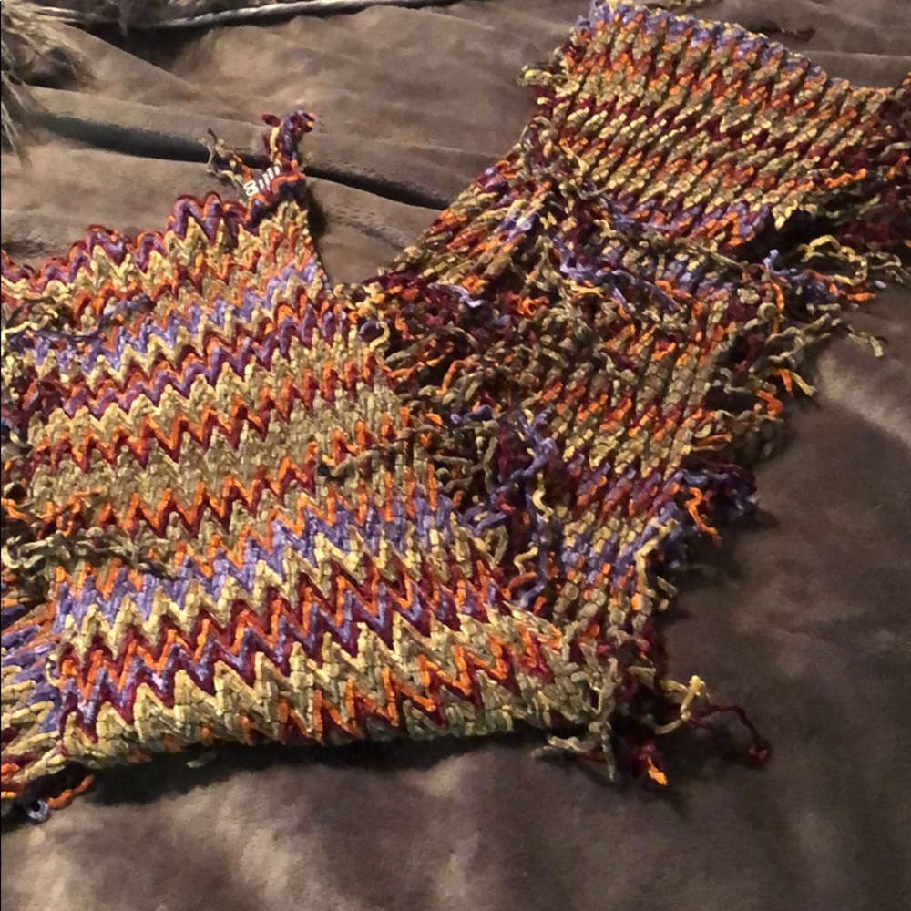 Fringed scarf